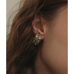 ピアス 「at.」フラワーブーケフープピアス レディース