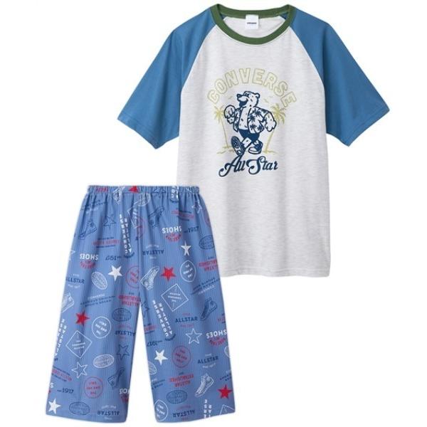 パジャマ 「CONVERSE（コンバース）」半袖パジャテコ（半袖トップス+ステテコ）（男の子　女の子...