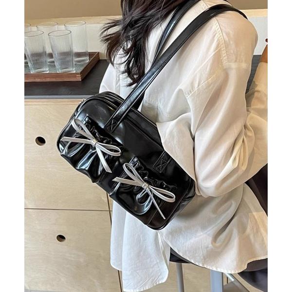 ハンドバッグ リボン付きハンドバッグ