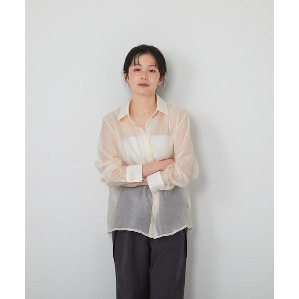 ブラウス シャツ シアーシャツ レディース