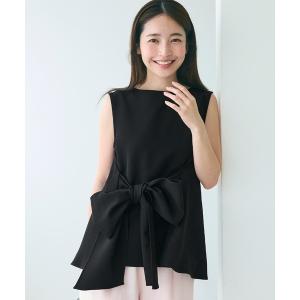 tシャツ 前後2wayリボントップス セットアップ可能 レディース