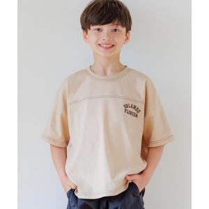 tシャツ 「WEB限定セール」キッズ　配色ステッチ刺繍半袖Tシャツ キッズ 子供服 男の子 女の子｜ZOZOTOWN Yahoo!店
