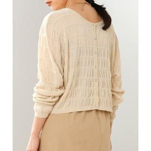 tシャツ シャーリング前後２WAYトップス レディース