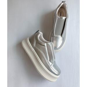 スニーカー 極ふわ 厚底フラットソール 甲ゴムスリッポンスニーカー「2025新作」 レディース