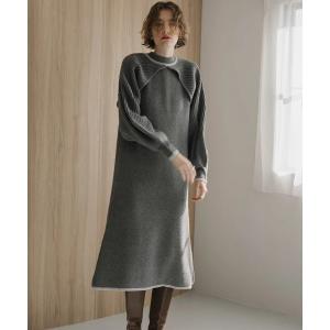 「WILLFULLY」 ニットワンピース FREE グレー レディース
