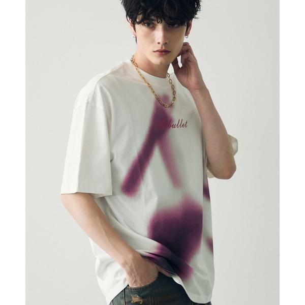 tシャツ Retro design big silhouette short sleeve T-sh...