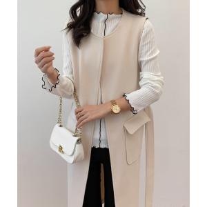 「ECLIN」 ベスト M アイボリー レディース