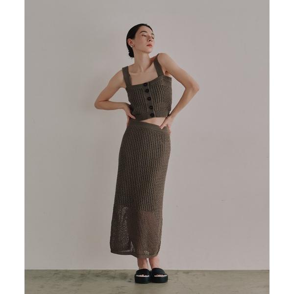 スカート テープヤーン クロシェスカート