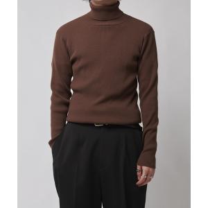 セーター ニット スリムタートルニット メンズ