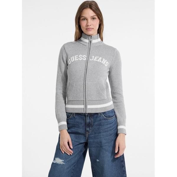 ニット セーター GUESS JEANS Ls Zipped Intarsia Sweater セー...