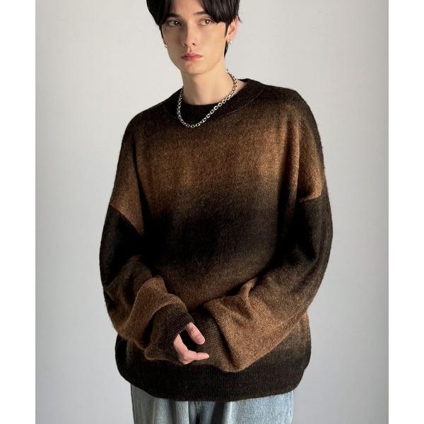 セーター ニット 「JaVaジャバコラボ」透け感とニュアンスを重ねる。マルチウェイグラデーション天竺...
