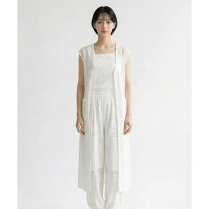 ベスト ジレ 「INDUS luxury for JETSET SOLO PLUS」カットワークレースジレ レディース
