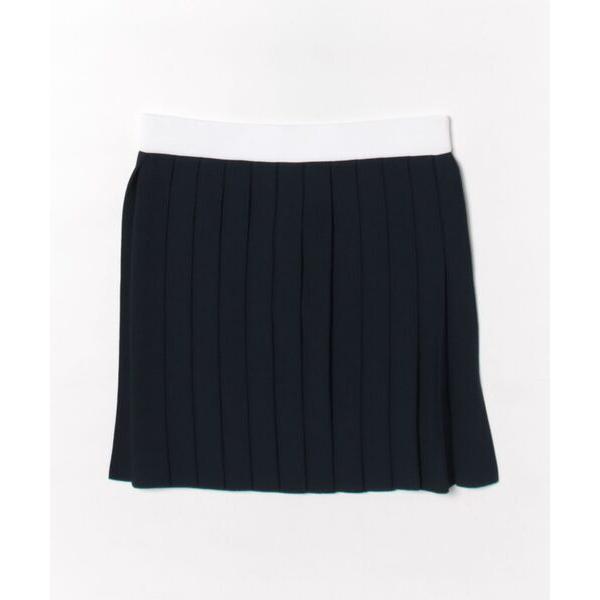 スカート プリーツ ストレッチニット スカート