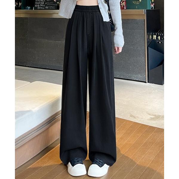 スウェットパンツ ジャージ 「大きいサイズ有/接触冷感」タック入り デニム風 リラックス ワイド イ...