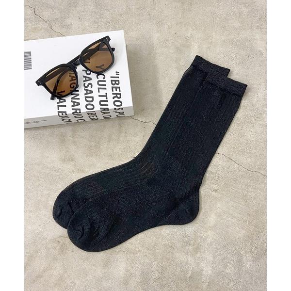 靴下 ラメシアーソックス レディース