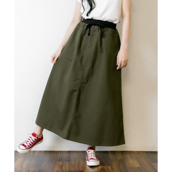 スカート ウエストリブツイルマキシスカート