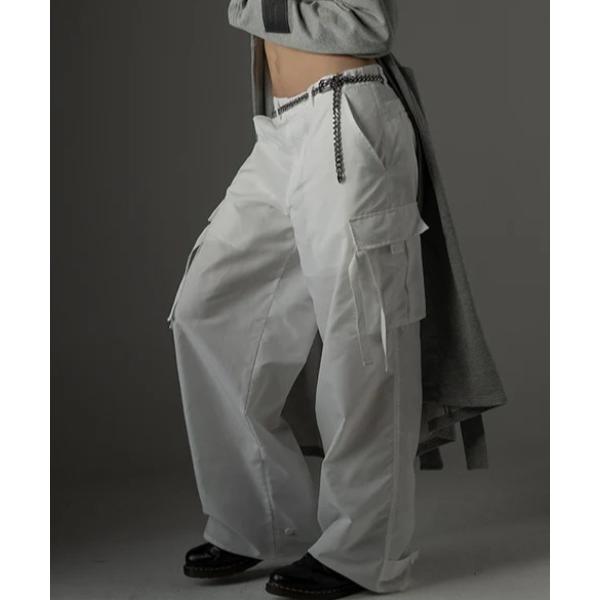 カーゴパンツ Abyssea/アビセア/Heavy Nylon wide cargo pants レ...