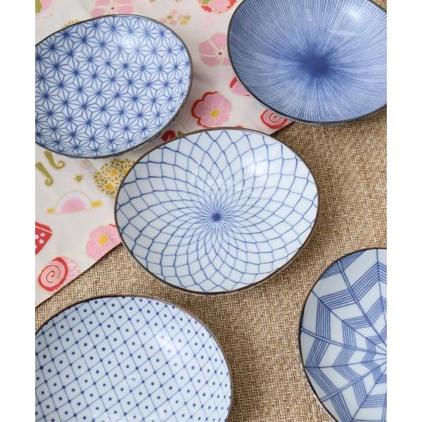 食器 古染絵変り 楕円取鉢揃 美濃焼