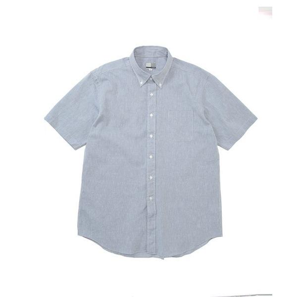 シャツ CREW COOLMAX リネンブレンド 半袖 シャツ メンズ