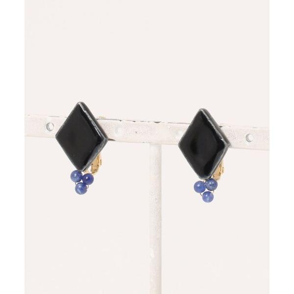 イヤリング irodori/hishigataソーダライトイヤリング（黒） レディース