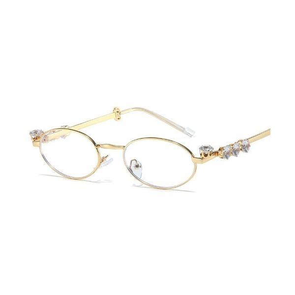 伊達メガネ メガネ 眼鏡 「Lp」ビジューメガネ レディース