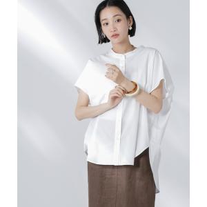 ブラウス シャツ バックギャザーノースリーブブラウス レディース