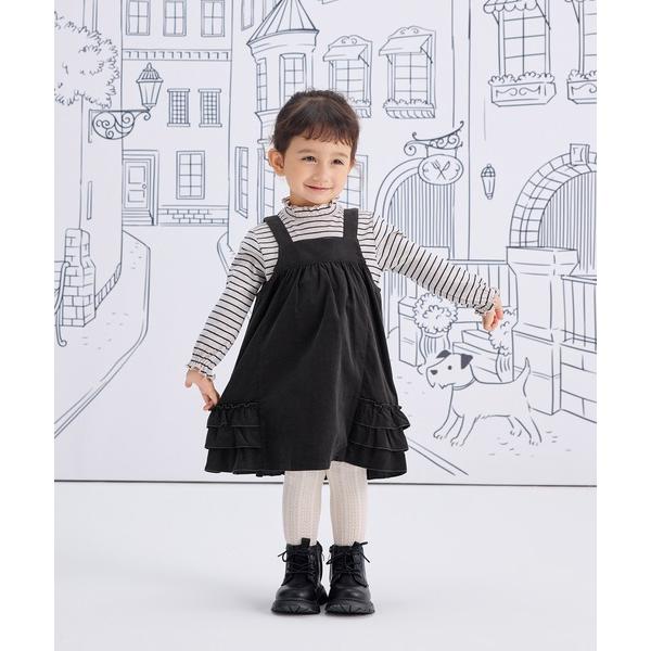 ジャンパースカート コーデュロイ後ろフリルジャンパースカート キッズ 子供服 女の子