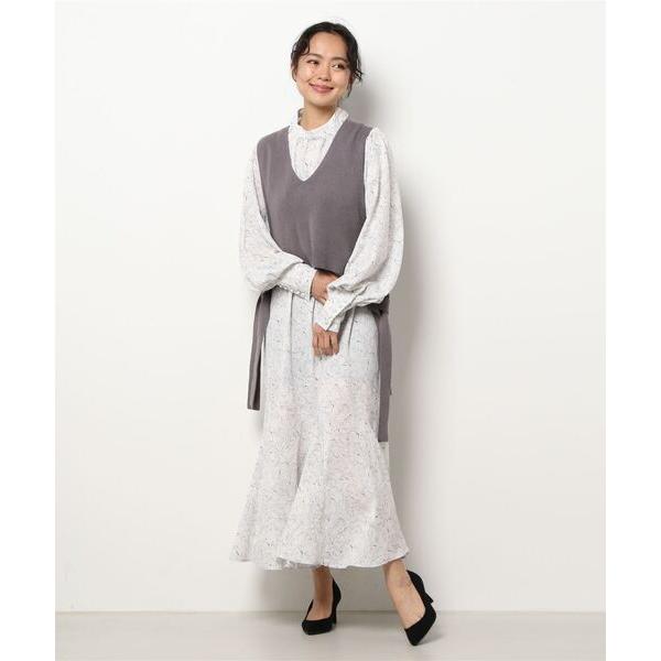 「SNIDEL」 長袖ワンピース 0 ブラウン レディース