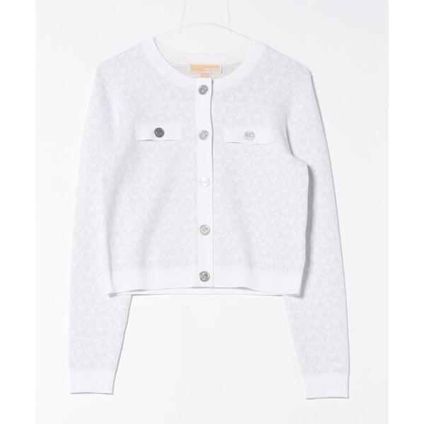 ジャケット ノーカラージャケット MK DOT スナップ クロップ ジャケット レディース