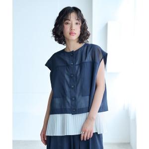 ベスト ジレ 「着用しわ軽減/セットアップ対応」シアージレ レディース