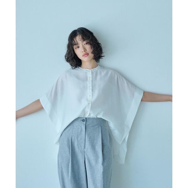 ブラウス シャツ 「1枚で着映える」スクエアパタ−ンブラウス レディース