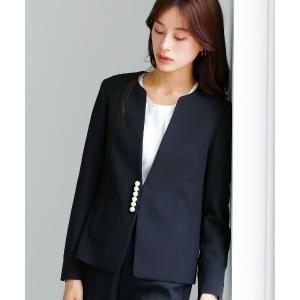 ジャケット ノーカラージャケット レディース