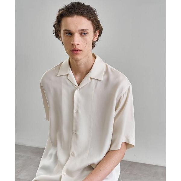 シャツ HIGH TWIST CUPRA S/S オープンカラーシャツ　吸湿性｜接触冷感｜シルクタッ...