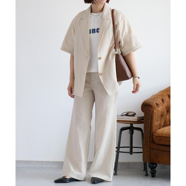 ジャケット テーラードジャケット 「セットアップ対応」速乾＆涼感 リサイクルポリサッカーテーラードジ...