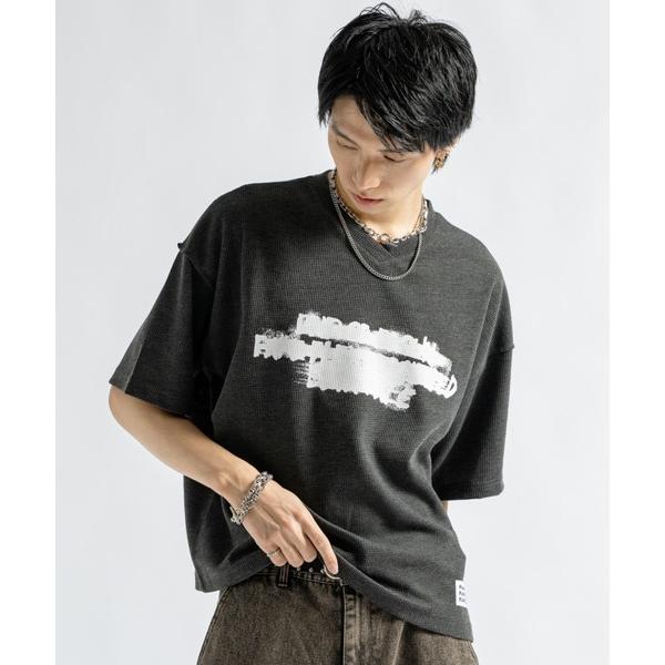 tシャツ Vintage Design Graphic Thermal V-neck Tee - ヴ...