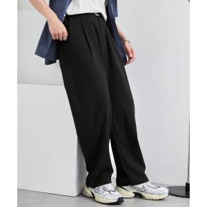 パンツ 「吸水速乾」CALCULO使用 コンフォートドライタッチ タックワイドテーパードパンツ スラックス メンズ レディース