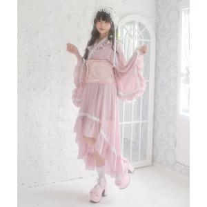 ノエミー NOEMIE ローズブーケチュールフレア浴衣ドレス （サックス