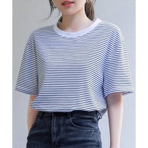 shopnikoniko（ショップにこにこ） tシャツ 半袖 ボーダー Tシャツ