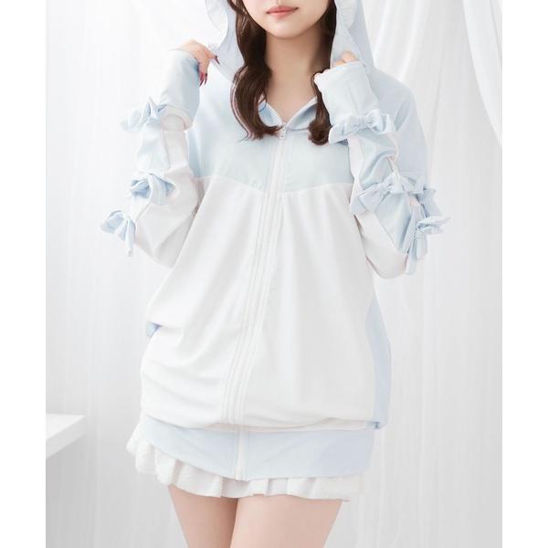 ラッシュガード サイドリボンサブカルラッシュガード レディース