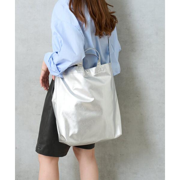 トートバッグ ライトフェイクレザー2WAYショルダーバッグ レディース メンズ