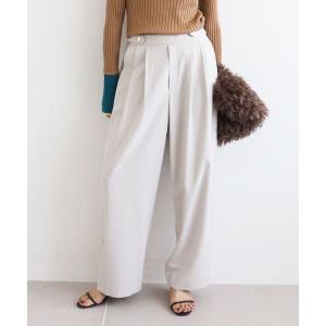 パンツ ウエストデザイン2タックパンツ レディース