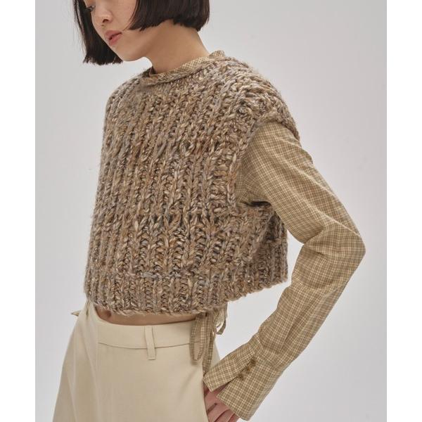 ベスト ジレ Mix Handknit Vest レディース