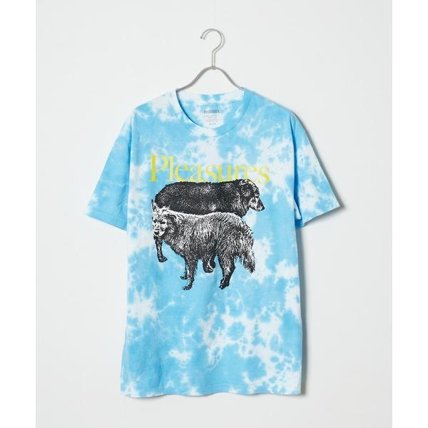 tシャツ PLEASURES/プレジャーズ WET DOGS TEE BLUE DYE タイダイTシ...