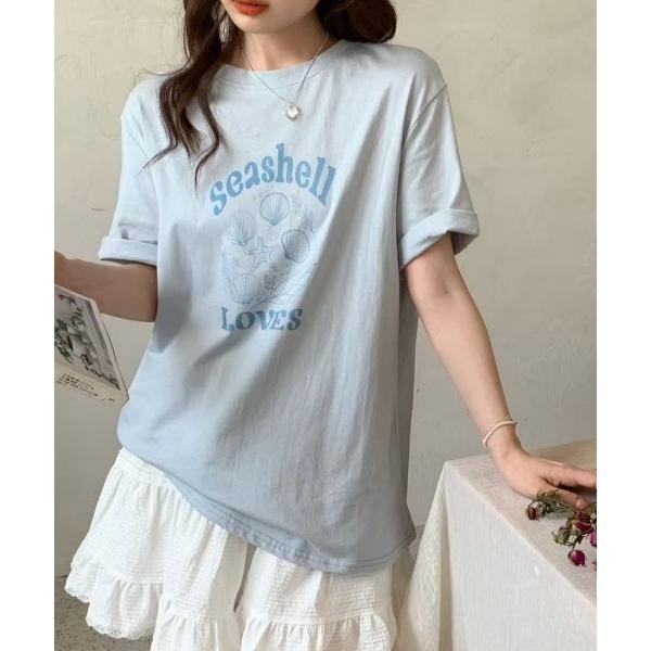 tシャツ シェルイラストTシャツ レディース
