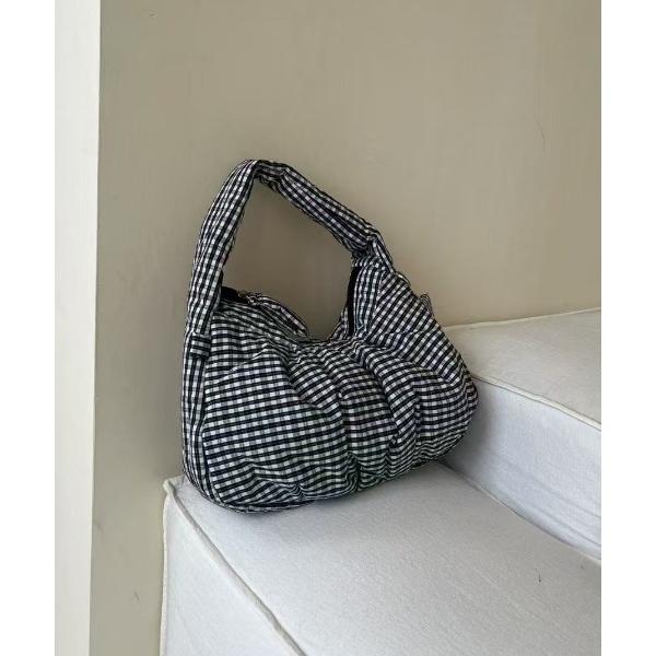 ハンドバッグ チェック柄クラウドハンドバッグ