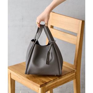 トートバッグ 「cache cache カシュカシュ」ミニショルダー付ソフトレザー調ミニバッグ レディース