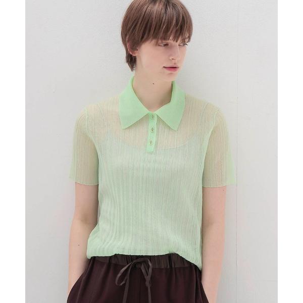 ポロシャツ ポロ sheer random rib POLO(シアーランダムリブポロ) レディース