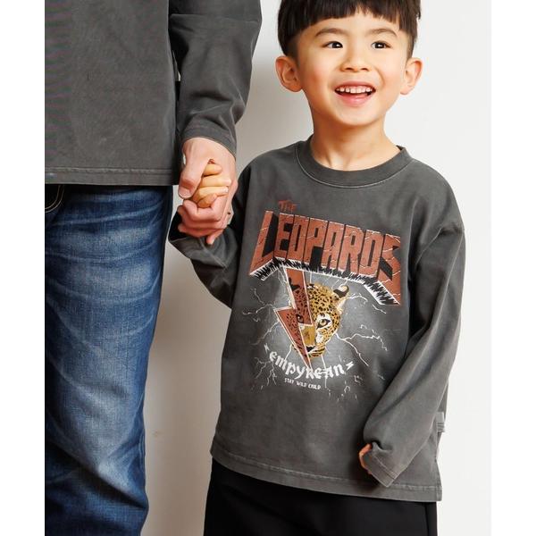 tシャツ レオパードロック製品染め長袖Tシャツ80〜140cm キッズ 子供服 男の子 女の子