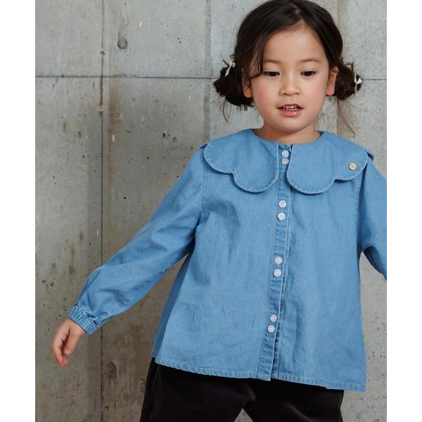 ブラウス シャツ ビッグカラーブラウス80〜140cm キッズ 子供服 女の子