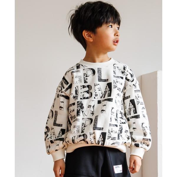 トレーナー  えらい人のアルファベット総柄裏毛トレーナー80〜140cm キッズ 子供服 男の子 女...